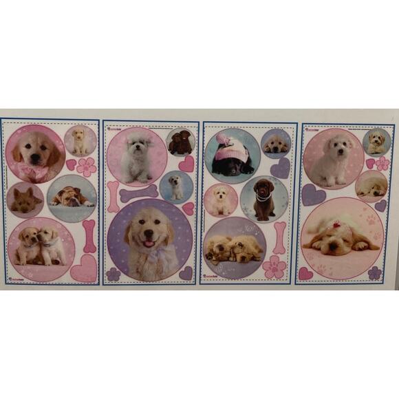 Kitten and Puppies Cute Wall Decal Stickers 74 Total Removable Peel and Stick - Picture 3 of 6